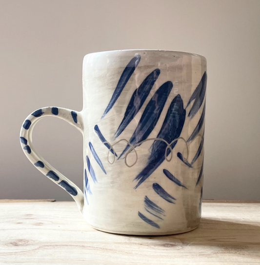 Blue Stripe Tall Mug